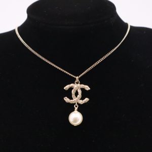 Chanel CC and Pearl Necklace