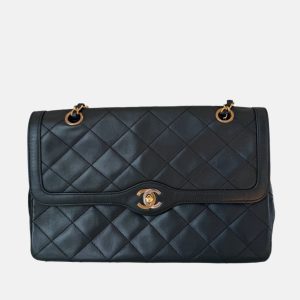Chanel Paris Limited Black Lambskin Leather with Bi-color Hardware