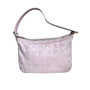 Chanel Ice Cube 2003 -2004 Pink Canvas Hobo Shoulder Bag