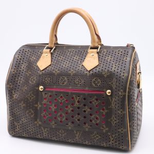 Louis Vuitton Speedy 30 in Pink and Perforated Monogram Canvas