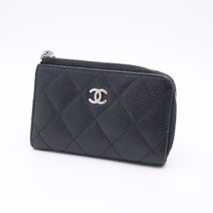 Chanel Card Case in Black Caviar Leather