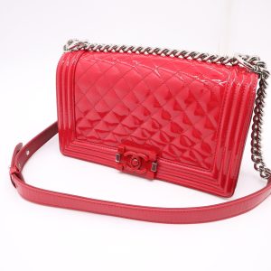 Chanel Medium Boy in Pink Patent Leather