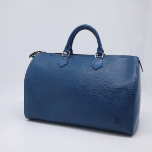 Louis Vuitton Speedy 35 in Blue Epi Leather