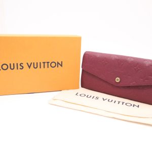 Louis Vuitton Sarah Wallet in Aurore Empreinte Leather