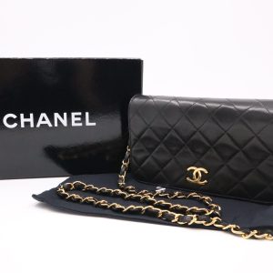 Chanel Mini Full Flap in Black Mattelassé Leather