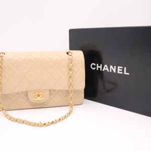 Chanel Medium Double Flap in Beige MattelassÃ© Leather