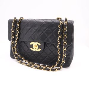 Chanel Maxi Flap in Black MattelassÃ© Leather