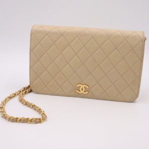 Chanel Full Flap in Beige Leather
