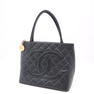 Chanel Medallion Tote in Black Caviar Leather