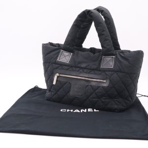 Chanel Cocoon Handbag in Black Nylon