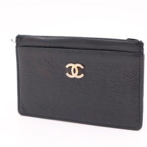 Chanel Card Case in Black Leather