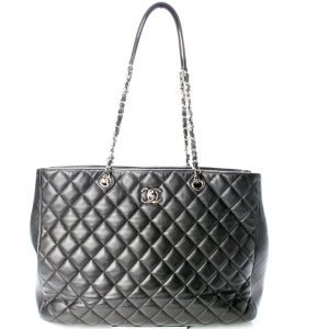 Chanel CC Shopping Tote Large Lambskin Bag