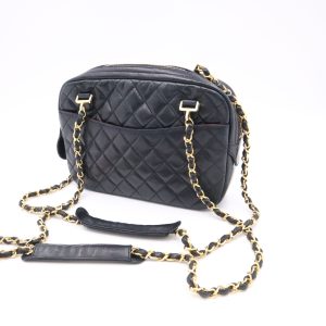 Chanel Camera Bag in Black MattelassÃ© Leather