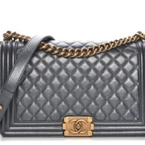 CHANEL CAVIAR QUILTED MEDIUM BOY FLAP BAG