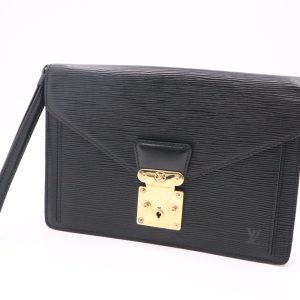 Louis Vuitton Sellier Dragonne in Black Epi Leather