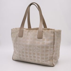 Chanel New Travel Line Tote in Beige Canvas