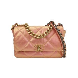 Chanel 19 Bag Medium Iridescent Pink Crossbody Bag