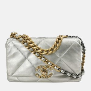 Chanel 19 Bag Small Silver Crossbody Bag