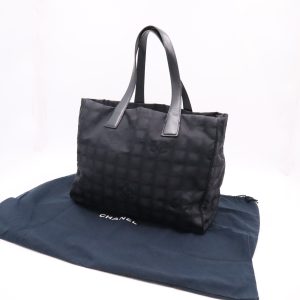 Chanel New Travel Line Tote in Black Canvas