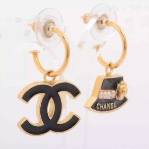 CHANEL COCO MARK 02A GOLD PLATED EARRINGS