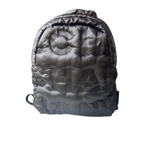 Chanel Doudoune Backpack Embossed Black Nylon Medium