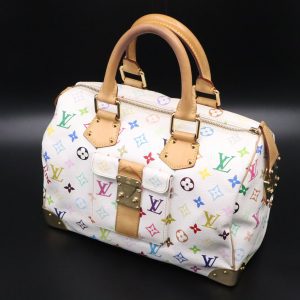 Louis Vuitton Speedy 30 in White Multicolor Monogram Canvas