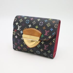 Louis Vuitton Portefeuille Joy Wallet in Black Multicolor Monogram Canvas