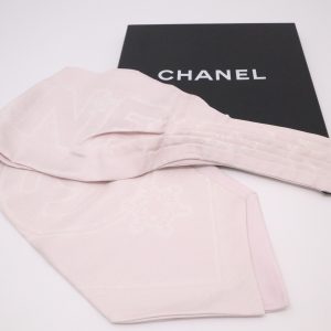 Chanel 'Snowflakes and Stars' Scarf Tie in Pink Silk