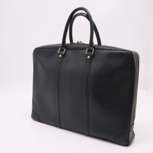 Louis Vuitton Porte Documents Voyage Business Bag in Black Epi Leather