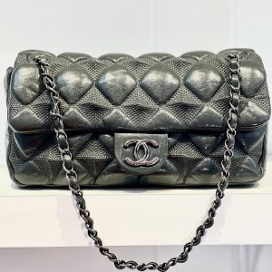 CHANEL Bubble Flap Lambskin Bag