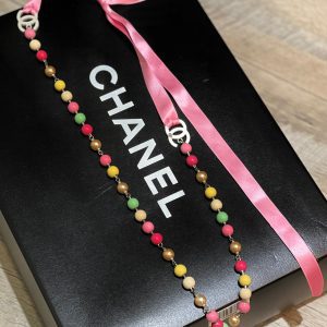 CHANEL Multicolor Beads Necklace