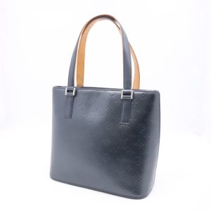 Louis Vuitton Stockton in Grey-Blue Mat Canvas