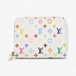 Louis Vuitton Takashi Murakami Zippy Coin Wallet White / Monogram Multicolour Calfskin Leather