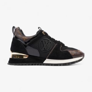 Louis Vuitton Run Away Sneakers Black / Brown Monogram Mesh EU 36 UK 3