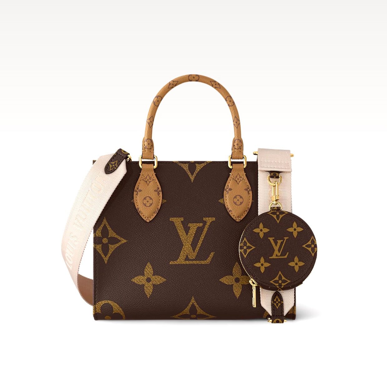 LOUIS VUITTON REVERSE MONOGRAM GIANT ONTHEGO TOTE BAG PM