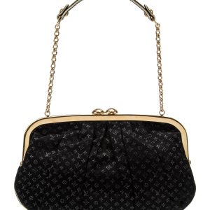 LOUIS VUITTON SATIN MONOGRAM AUMONIERE CLUTCH BAG