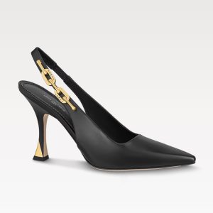 LOUIS VUITTON SPARKLE SLINGBACK CALFSKIN LEATHER PUMPS