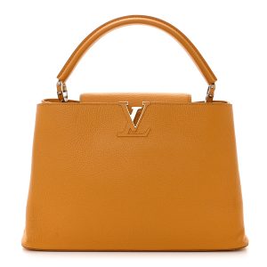 LOUIS VUITTON TAURILLON CAPUCINES MM HANDBAG TOURENESOL