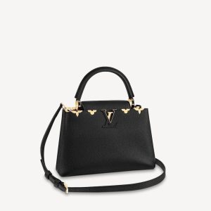 LOUIS VUITTON TAURILLON EMBELLISHED FLOWER CROWN CAPUCINES MM