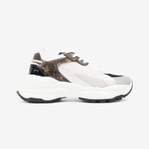 Louis Vuitton Run 55 Sneakers White / Black / Monogram Mesh EU 38 UK 5