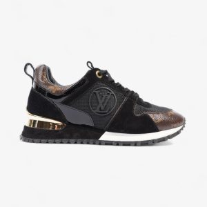 Louis Vuitton Run Away Trainer N/A Black / Monogram / Gold Suede EU 36.5 UK 4.5