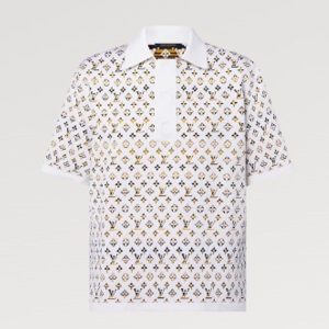 LOUIS VUITTON PYTHON EFFECT GOLD MONOGRAM POLO SHIRT