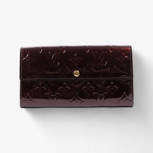 Louis Vuitton Sarah Wallet Burgundy Vernis Leather