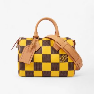Louis Vuitton Speedy BandouliÃ¨re Damier Pop / Yellow Coated Canvas 25