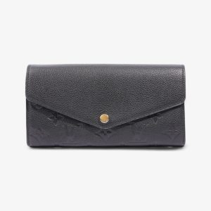 Louis Vuitton Sarah Wallet Black Empreinte Leather