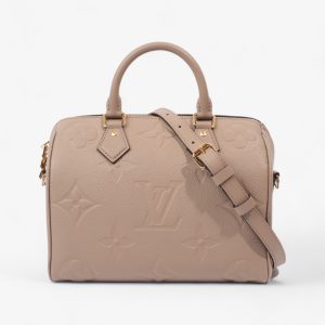 Louis Vuitton Speedy BandouliÃ¨re 25 Dune Empreinte Leather