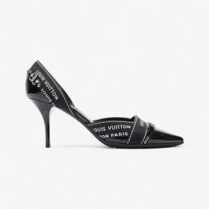 Louis Vuitton Ribbon Pumps 70 Black / White Patent Leather EU 38.5 UK 5.5