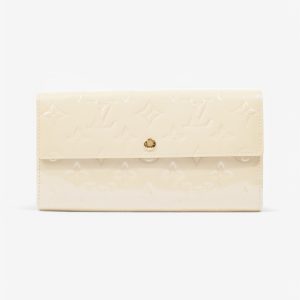 Louis Vuitton Sarah Wallet Cream Vernis Leather
