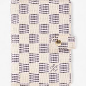 Louis Vuitton Ring Agenda Cover Damier Azur Coated Canvas Small