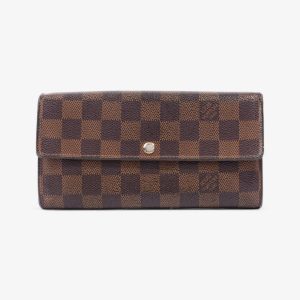 Louis Vuitton Sarah Wallet Damier Ebene Coated Canvas